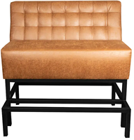 Bank hoog - 120 cm - Cognac-2