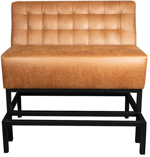Bank hoog - 120 cm - Cognac-2