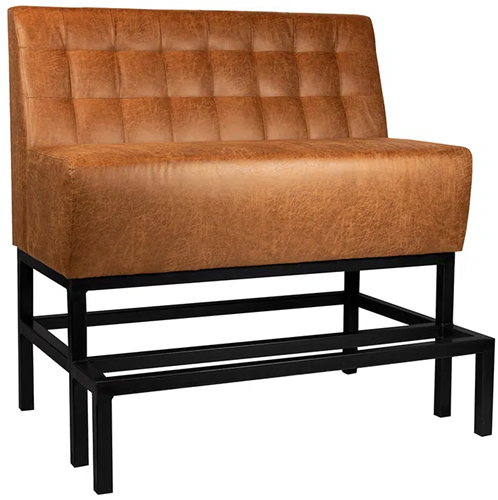 Bank hoog - 120 cm - Cognac