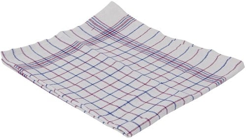 Handdoek, ft 65 x 65 cm, geruit, pak van 6 stuks