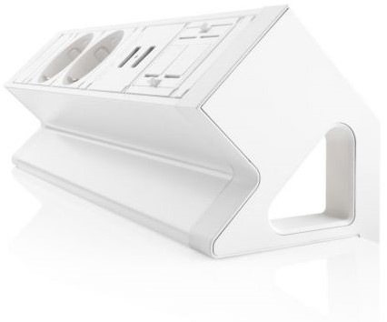 Opbouw stekkerdoos Power Desk UP2.0 2x230V 2xUSB 1x keystone (Wit)-3