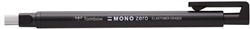 Tombow gum pen MONO zero, met rechthoekige punt, navulbaar, zwart lichaam