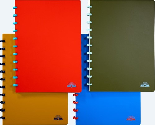 Atoma Nature schrift, ft A4, 144 bladzijden, gelijnd, geassorteerde kleuren-2