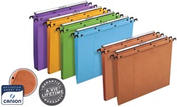 L'Oblique hangmappen voor laden AZO tussenafstand 390 mm (foolscape), bodem 30 mm, oranje