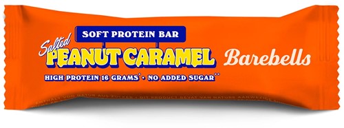 Barebells reep Soft Salted Peanut Caramel, 55 g, pak van 12 stuks
