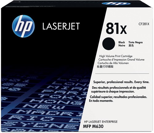 HP toner 81X, 25 000 pagina's, OEM CF281X, zwart 1 Stuk