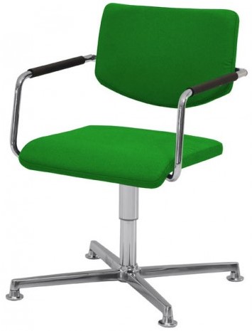 Stoel Alfa gestoffeerd lage rug en 4-teens kruisvoet