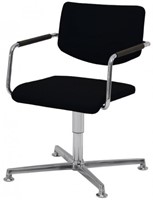 Stoel Alfa gestoffeerd lage rug en 4-teens kruisvoet-2