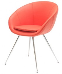 Stoel Giro met iconisch verchroomd 4-poots frame