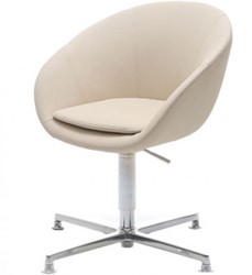 Stoel Giro met verchroomd 4-poots donati kruisvoet