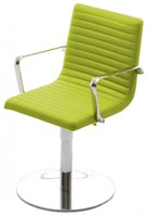 Vergaderstoel Info met verchroomde ronde kolomvoet-2