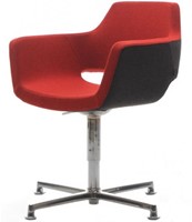 Vergaderstoel Nano met 4-teens donati kruisvoet aluminium gepolijst-2