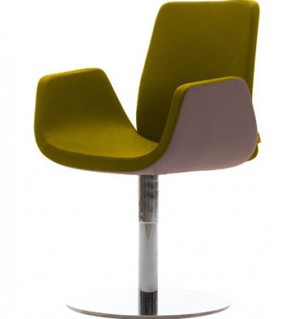 Vergaderstoel Nero met ronde kolomvoet