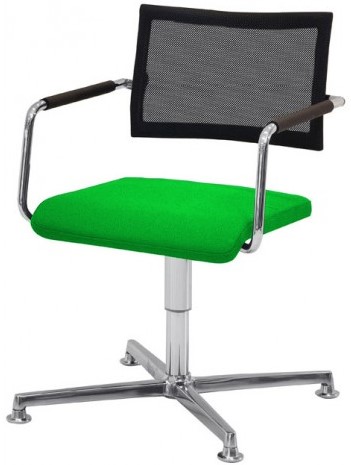 Stoel Alfa lage rug netbespanning met 4-teens kruisvoet