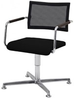 Stoel Alfa lage rug netbespanning met 4-teens kruisvoet-2