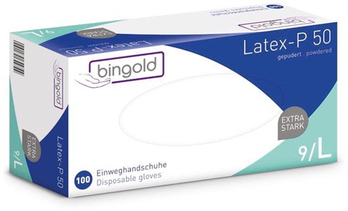 handschoenen uit latex, large, wit, poedervrij, doos van 100 stuks-2