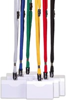 Durable badge met textielband donkerblauw, 10 stuks