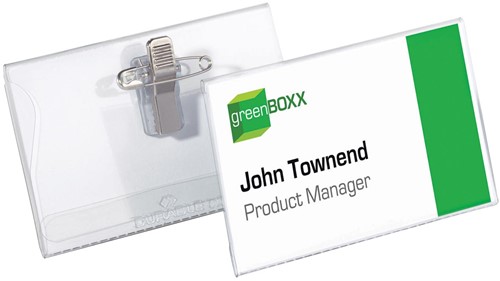 Durable badge met combiklem ft 54 x 90 mm, blister van 5 stuks