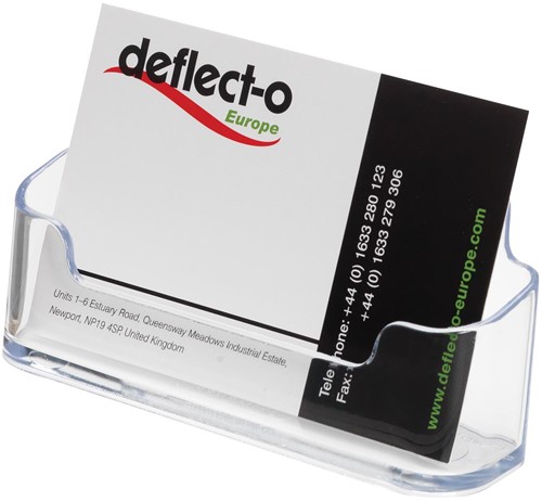 Deflecto Visitekaarthouder 1 opbergvak, transparant