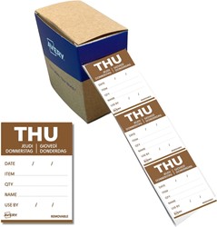 Avery etiketten voedselcodering, HACCP, donderdag, ft 40 x 56 mm, dispenser van 500 stuks