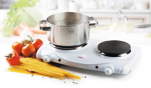 Domo elektrische kookplaat, 1000-1500W, wit-2