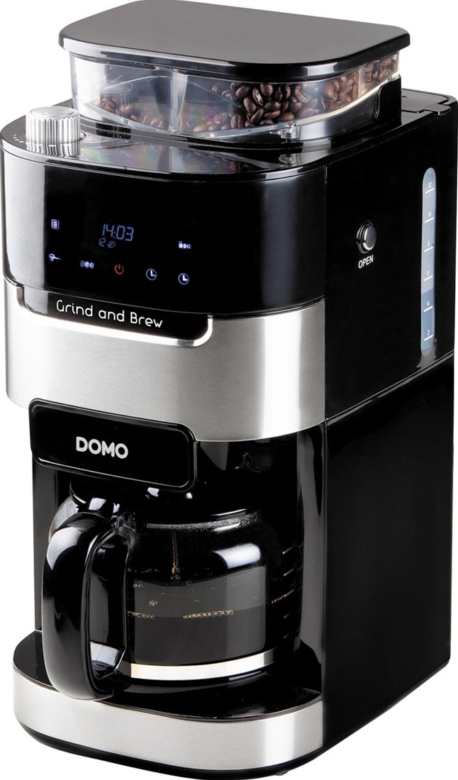 Domo koffiezetapparaat Grind and Brew, digitaal, 1,5 liter, zwart