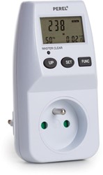 Perel energiemeter, 230 V, 16 A, wit, voor België
