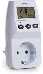 Perel energiemeter, 230 V, 16 A, wit, voor Nederland