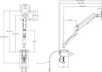 Enkele monitorarm zwart of wit inclusief USB poorten ARM Van Lith Supplies One-Stop-Office-Shop