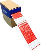 Avery etiketten sluitzegel bezorgmaaltijden, met breukindicatie, ft 40 x 95 mm, dispenser van 250 stuks