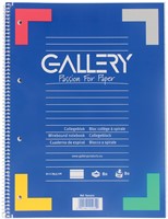 Gallery spiraalblok ft A4, gelijnd, 80 vel, 4-gaats