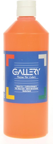 Gallery plakkaatverf, flacon van 500 ml, oranje