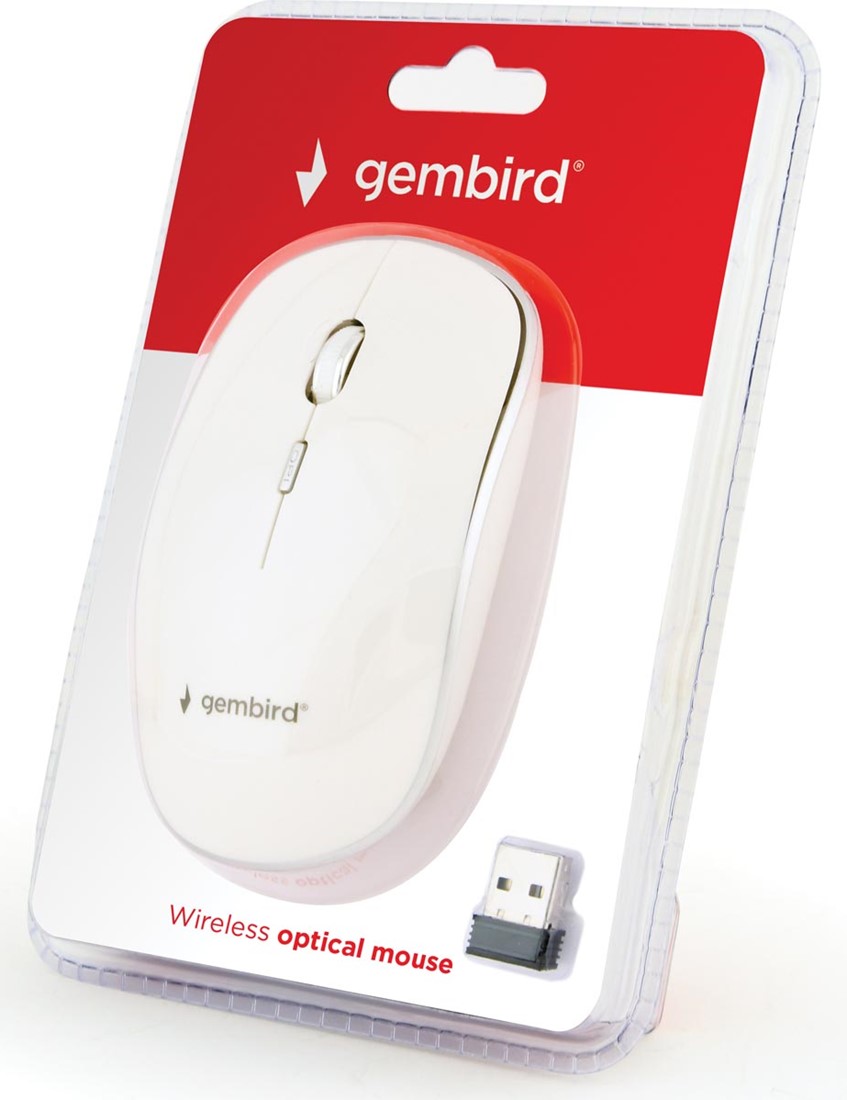 binden Geheim mode Gembird draadloze optische muis, wit One-Stop-Office-Shop.nl