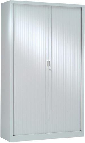 Roldeurkast, hoogte 198 cm, lichtgrijs