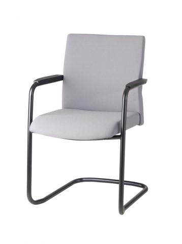Vergaderstoel Lima HS61 compleet gestoffeerd met alu sledeframe-2