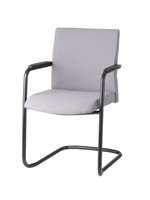 Vergaderstoel Lima HS60 compleet gestoffeerd met zwart sledeframe