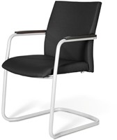 Vergaderstoel Lima HS60 compleet gestoffeerd met zwart sledeframe-2