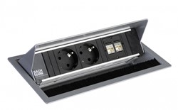 Stekkerdoos Inbouw 2x 230V, 1x CAT6A, 1x HDMI