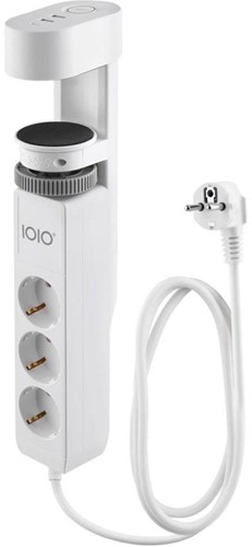 IOIO contactdoos SL3000, 3 stopcontacten en 3 USB-poorten, tafelklem, wit