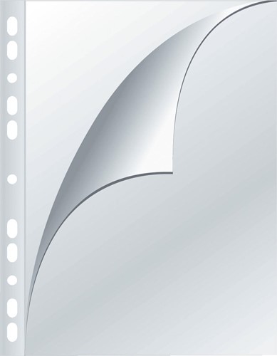 Q-CONNECT geperforeerde showtas A4 11-gaatsperforatie gekorreld 80 micron pak van 100 stuks