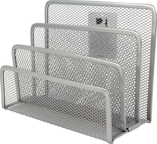 Q-CONNECT briefhouder 3 delig metaal zilver