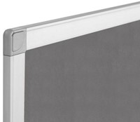 Q-CONNECT textielbord, met aluminium frame, 90 x 60 cm, grijs-2