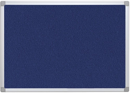 Q-CONNECT textielbord, met aluminium frame, 90 x 60 cm, blauw