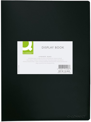 Q-CONNECT showalbum, A4, 10 tassen, zwart