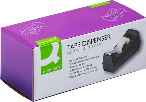 Q-CONNECT plakbandafroller, voor rollen 19 mm x 33 m, zwart-2