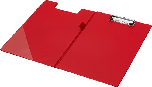 Q-CONNECT klemplaat, PP, ft A4, dubbel, rood