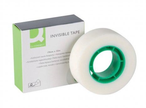 Q-CONNECT plakband, invisible, 19 mm x 33 m-3