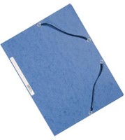 Q-CONNECT elastomap, A4, 3 kleppen en elastieken, karton, blauw-3