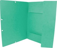 Q-CONNECT elastomap, A4, 3 kleppen en elastieken, karton, groen-2