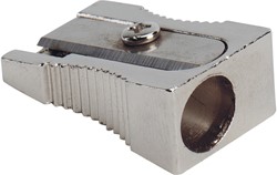 Q-CONNECT potloodslijper, 1 gaats, uit metaal